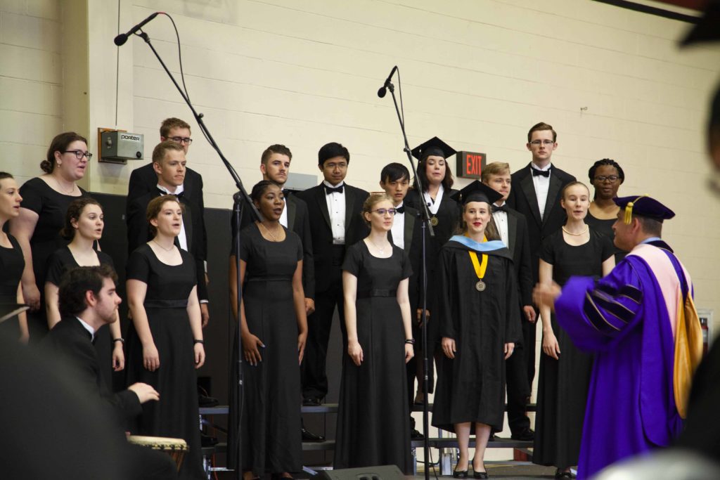 Chorale singing at Commencement