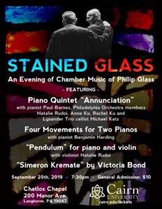 stained glass concert poster