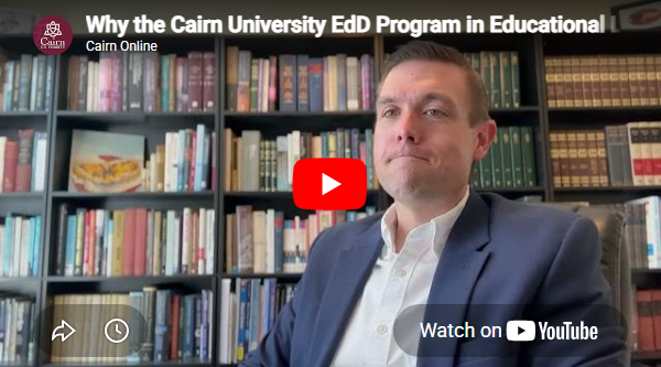 A video of Ron H. sharing about his experience in the EdD program at Cairn Univesity